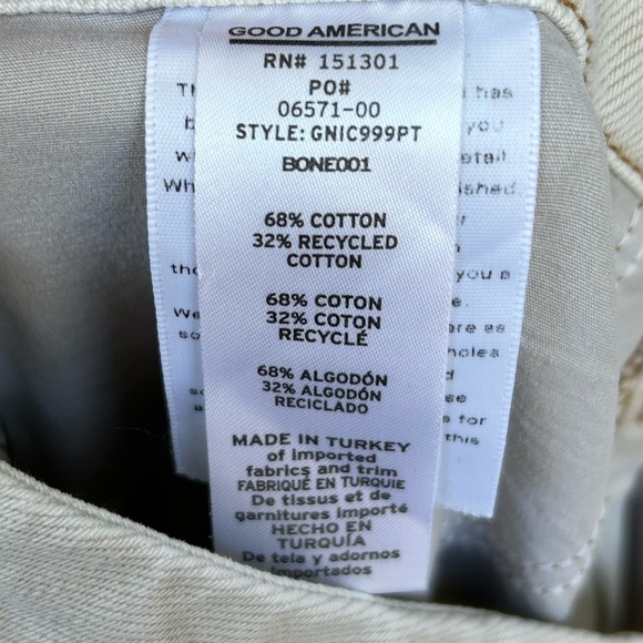 Good American 90’s Icon straight leg bone coloured, size 6/28 - Picture 11 of 13